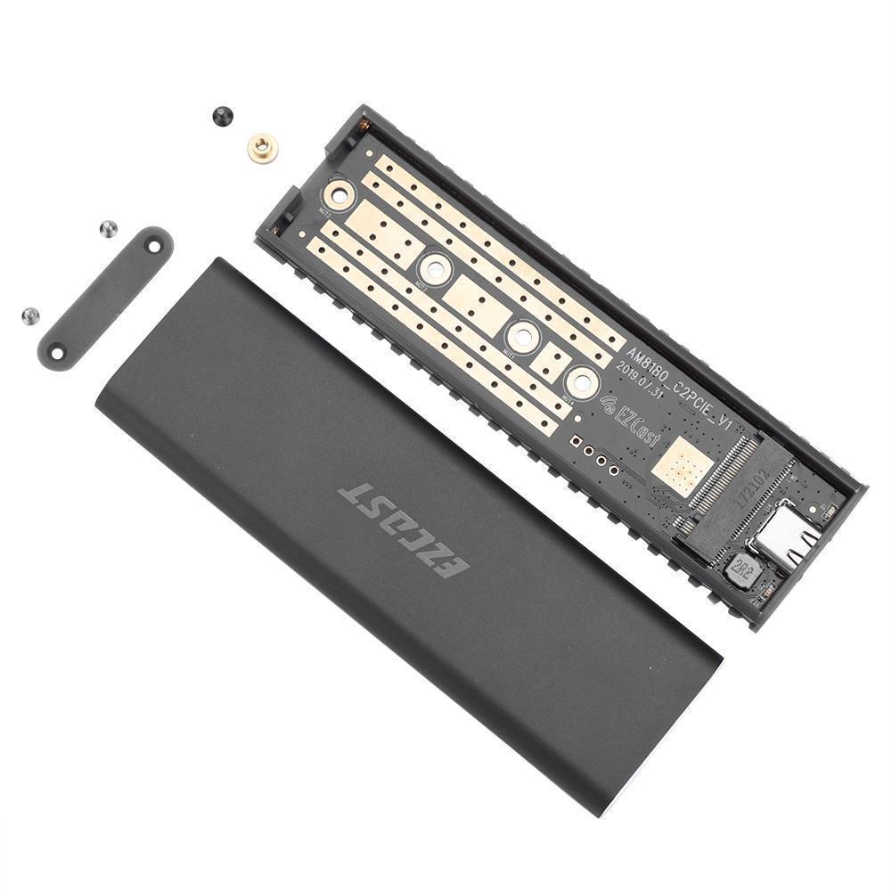 صندوق القرص الصلب المحمول M.2 NVME، سرعة PCIe إلى USB 3.1 GEN2، SSD ذو الحالة الصلبة