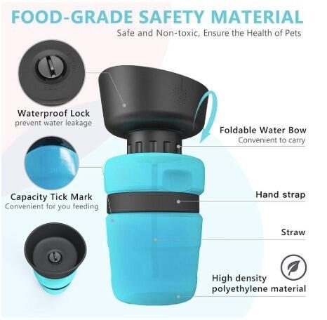 Pet Outdoor Foldable Bottle Dog Travel Water Bottle Dog Water Dispenser - X2-Shopping