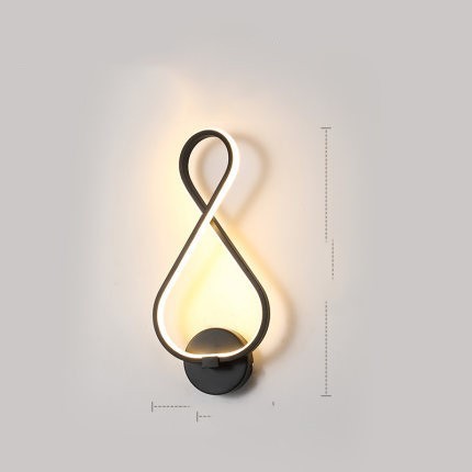 مصباح حائط LED لغرفة النوم بتصميم بسيط على الطراز الاسكندنافي