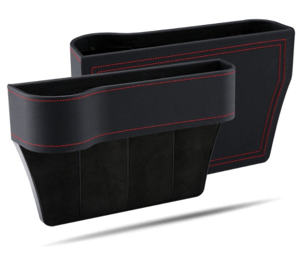 PU-Auto-Organizer, Aufbewahrungsbox für die Sitzlücke, Seitenschlitz für den Autositz, für Geldbörse, Telefon, Münzen, Zigaretten, Schlüssel, Karten, Autozubehör