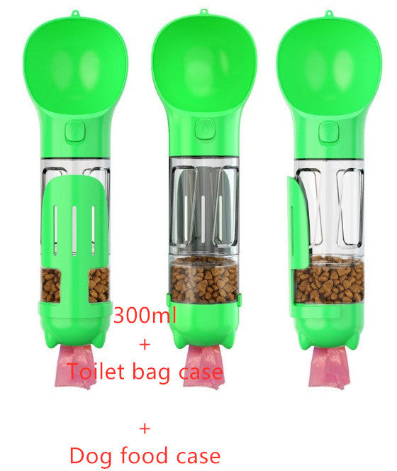 Pet Water Bottle Feeder Bowl Garbage Bag Storage Portable Pet Outdoor Travel 3 In 1 Dog Water Bottle - X2-Shopping