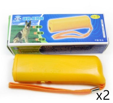 3-in-1 Anti Barking Dog Training Device Ultrasonic Dog Training Repeller LED Flashlight - X2-Shopping