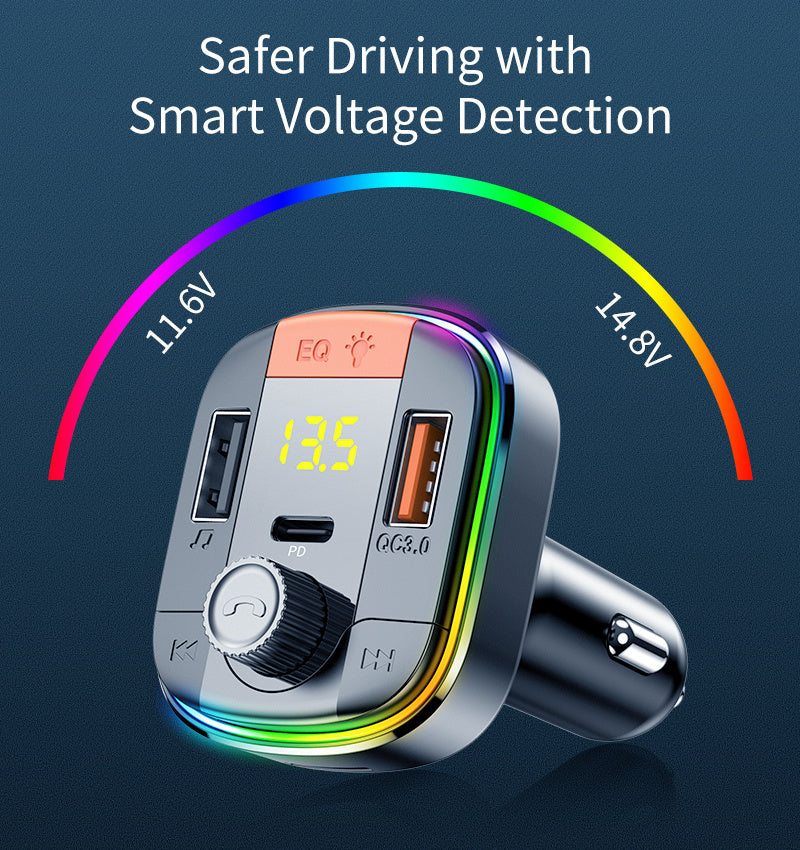 Auto MP3 Bluetooth Player PD QC3.0 Schnellladung Autoladegerät