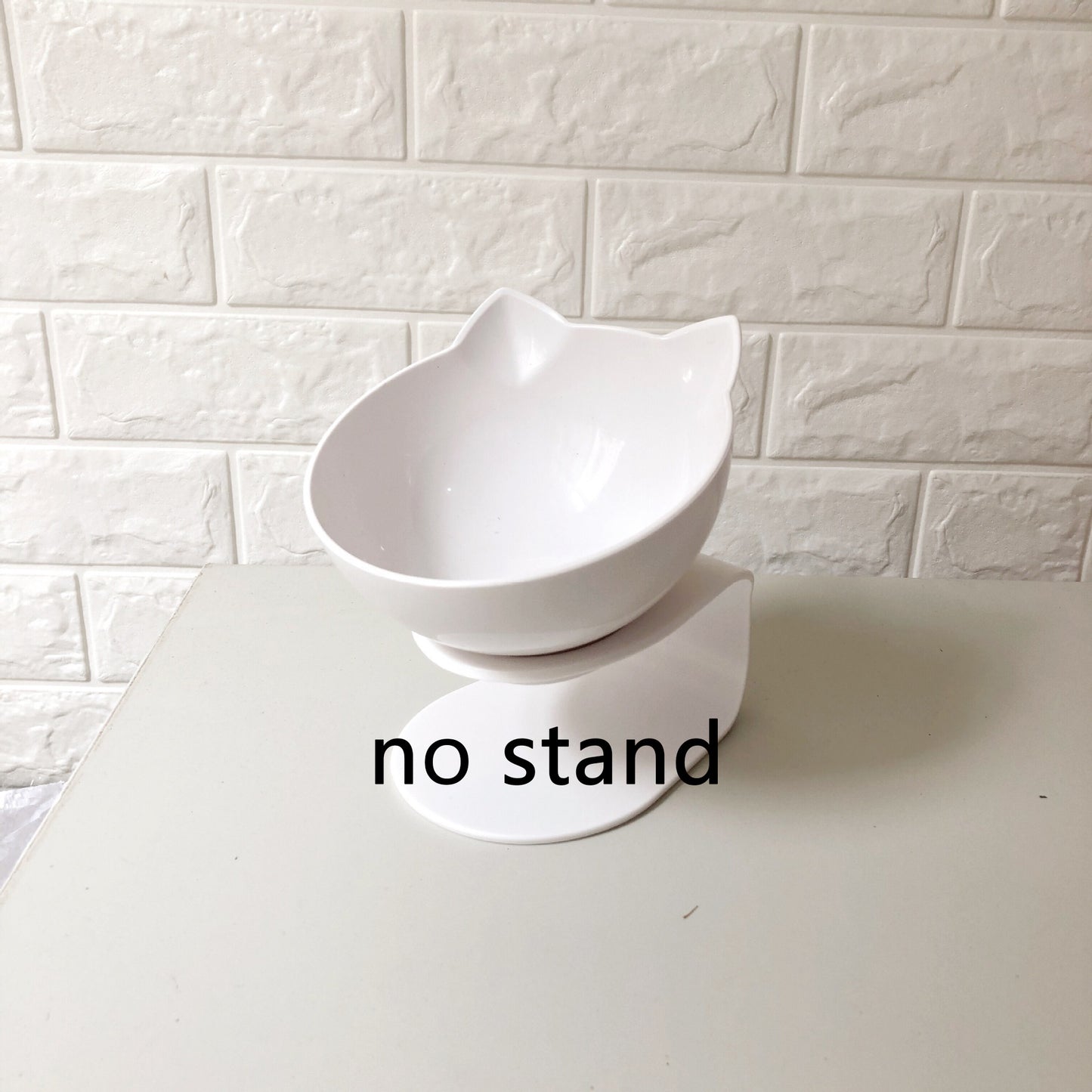 New Inclined Food Cat Ear Oblique Mouth Transparent Single Pet Bowl - X2-Shopping