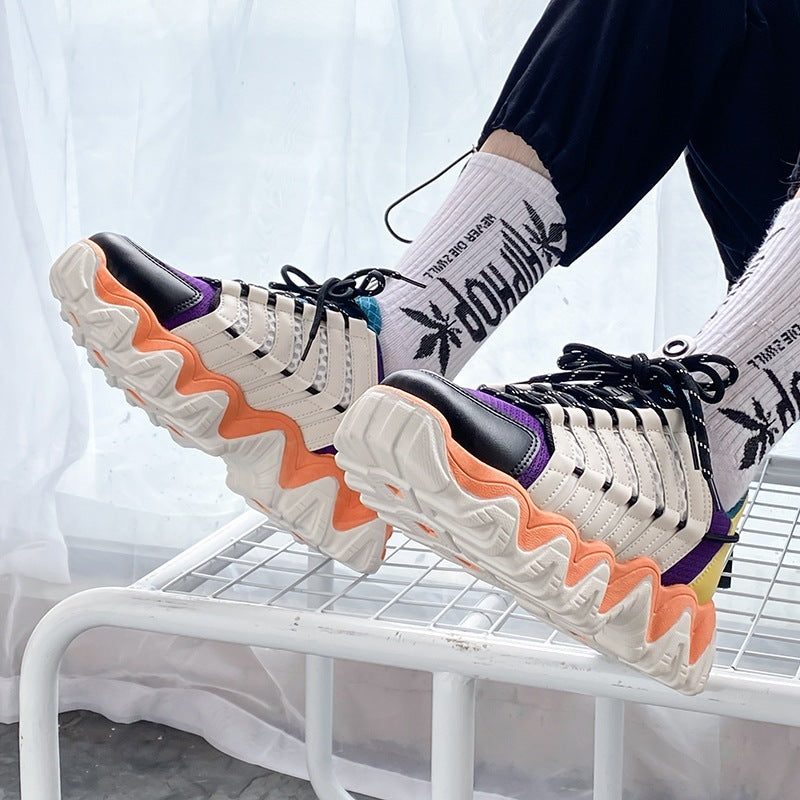 High-Explosive Trendy Shoes, Big Wave Bottom Old Shoes