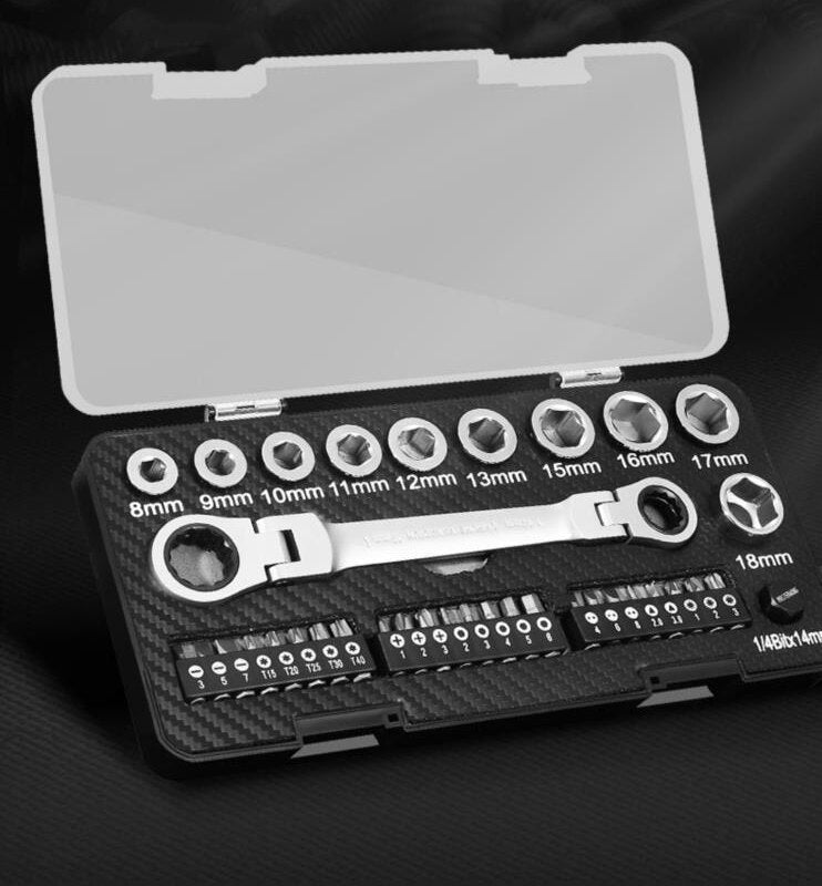 Ratschenschlüsselsatz Hülsenschraubendrehersatz Amazon Ebay Tools Bestseller Produkt Multifunktions-Zweiwege-Ratsche