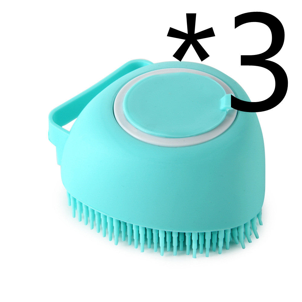Silicone Dog Bath Massage Gloves Brush Pet Cat Bathroom Cleaning Tool Comb Brush For Dog Can Pour Shampoo Dog Grooming Supplies - X2-Shopping