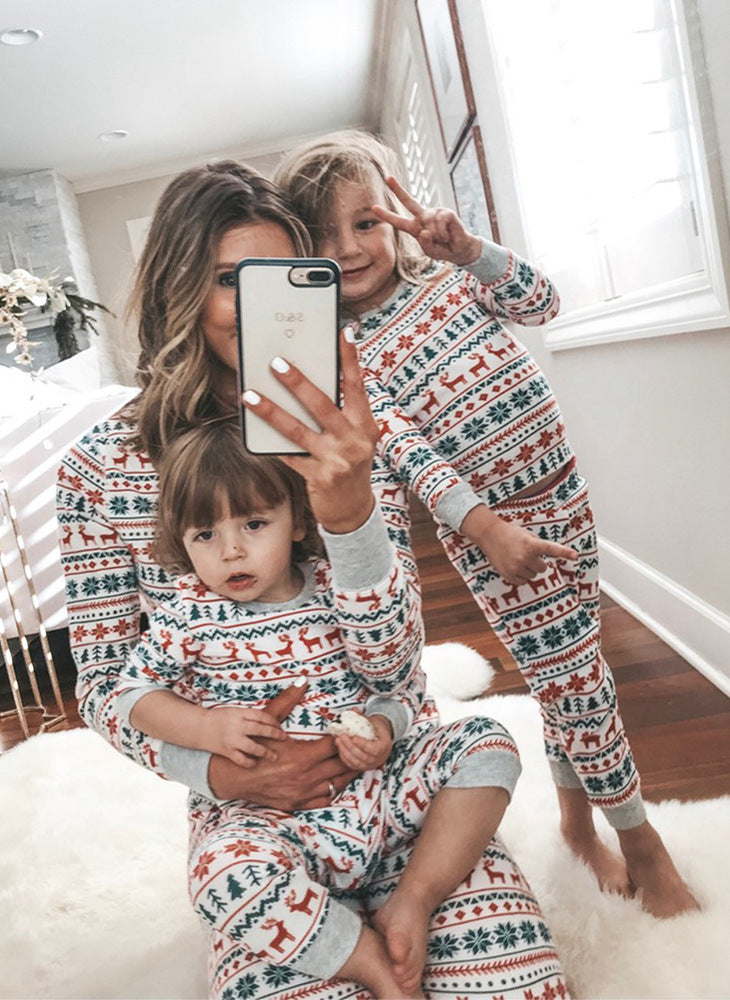 Christmas Pajamas Family Matching New Year Father Mother Kids Baby Look Clothes Set Dad Mom And Daughter Son Pyjamas Outfit - X2-Shopping