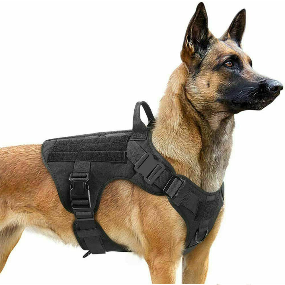 Military Tactical Dog Harness German Shepherd Adjustable Pet Dog Back - X2-Shopping