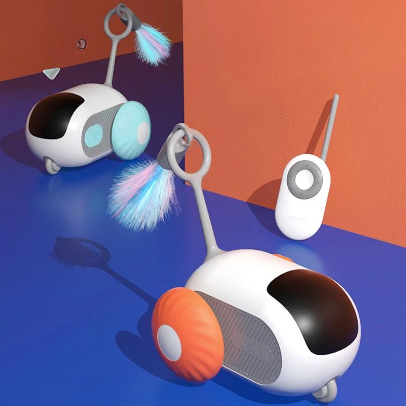 Remote Control Interactive Cat Car Toy USB Charging Chasing Automatic Self-moving Remote Smart Control Car Interactive Cat Toy Pet Products - X2-Shopping