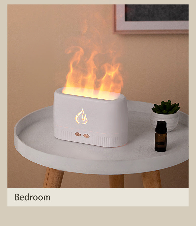 Fabrikpreis Flammenbefeuchter Aromadiffusoren Maschine Home Schlafzimmer Stille Ätherisches Öl Flammenaromadiffusor