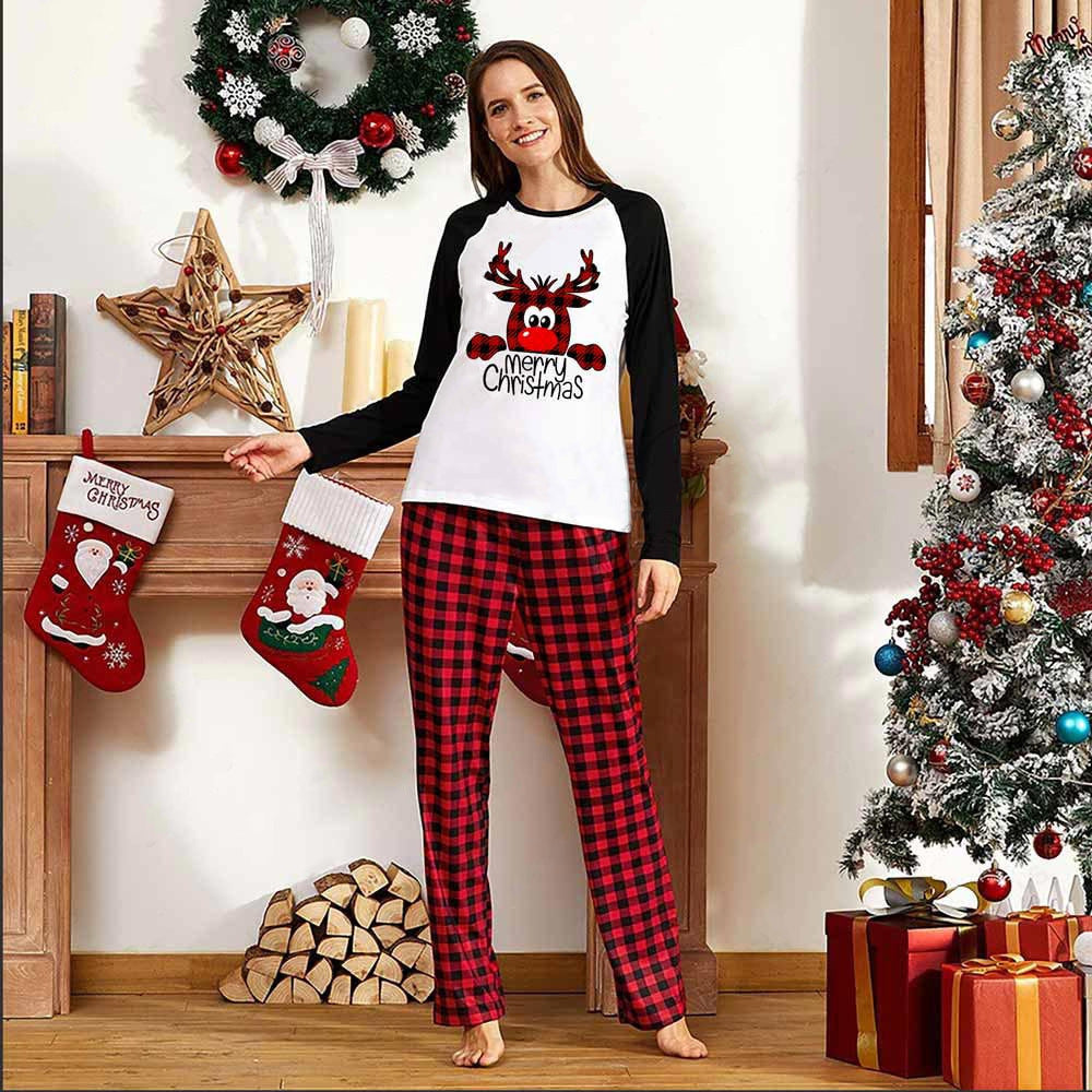 Family Christmas Pajamas Matching Sets Christmas Sleepwear Parent-Child Pjs Outfit For Christmas Holiday Xmas Party - X2-Shopping