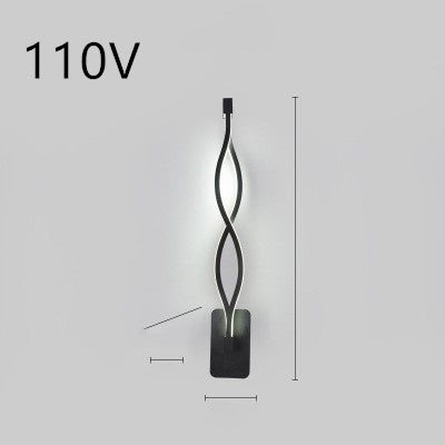 مصباح حائط LED لغرفة النوم بتصميم بسيط على الطراز الاسكندنافي
