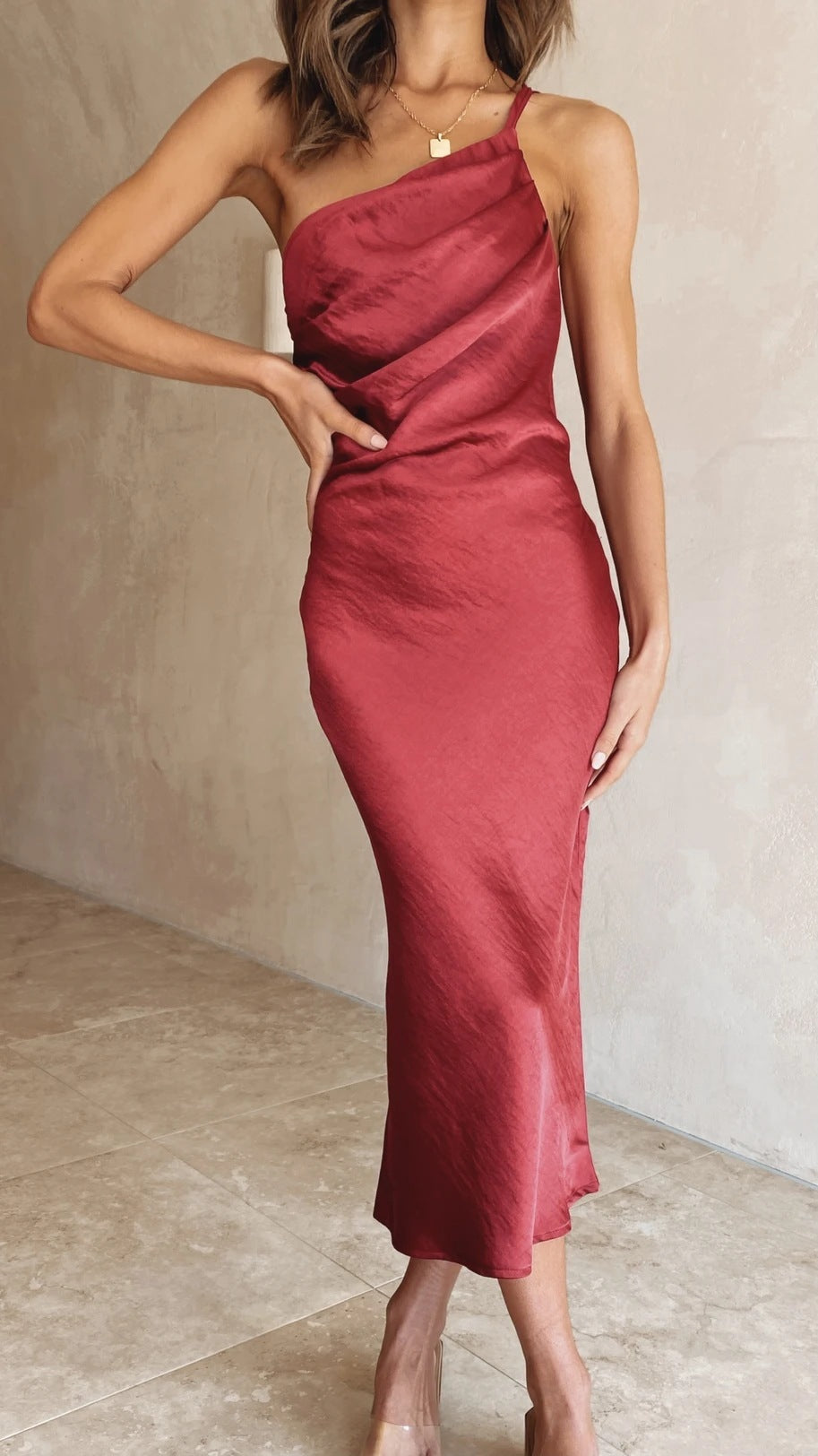 Back Lace Up Slim Fit Dress - X2-Shopping