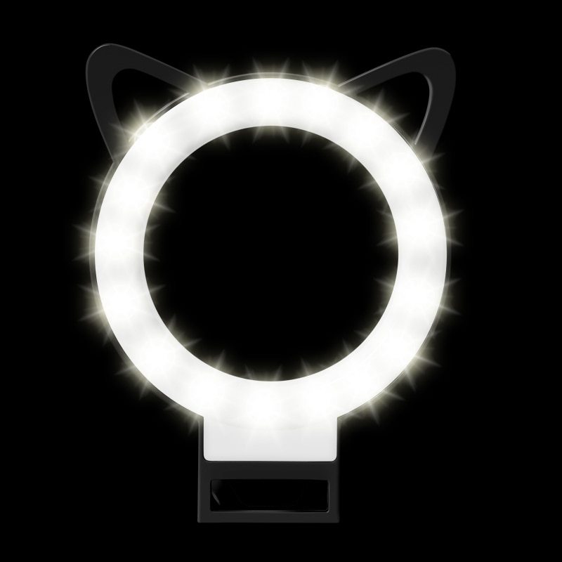 متوافق مع أجهزة Apple، مصباح حلقي LED لصور السيلفي بمنفذ USB للهواتف المحمولة وإضاءة استوديو التصوير الفوتوغرافي لهاتف 5S وiPhone7 Plus وSamsung Ring Llight Phone