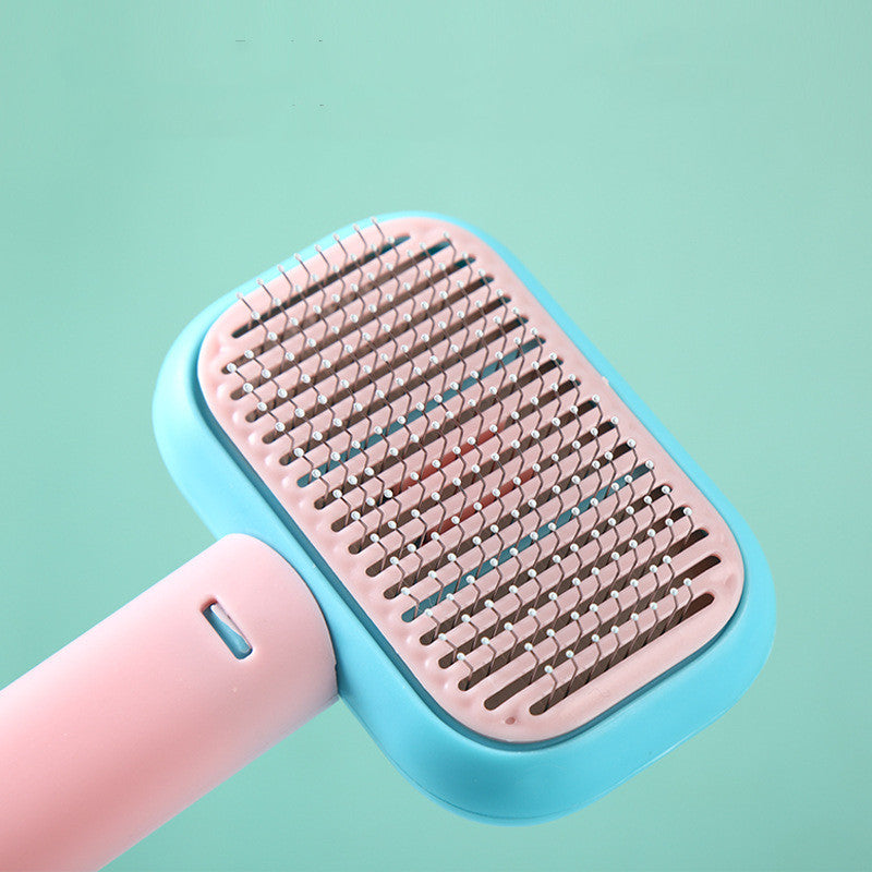 New Pet Cat Dog Hair Brush Hair Massage Comb Open-Knot Brush Grooming Cleaning Tool Stainless Steel Comb - X2-Shopping