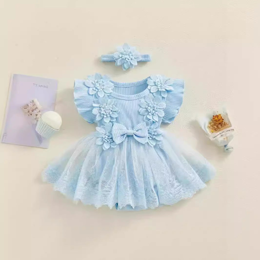 Baby Kurzarm-Strampelkleid