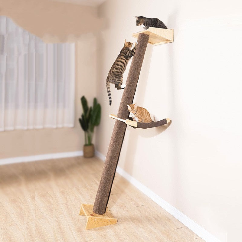 Massivholz Großes Katzenklettergerüst Katzenstreu Katzenbaum Ein Katzenregal