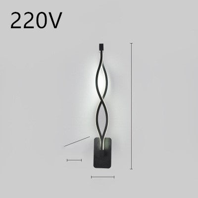 مصباح حائط LED لغرفة النوم بتصميم بسيط على الطراز الاسكندنافي