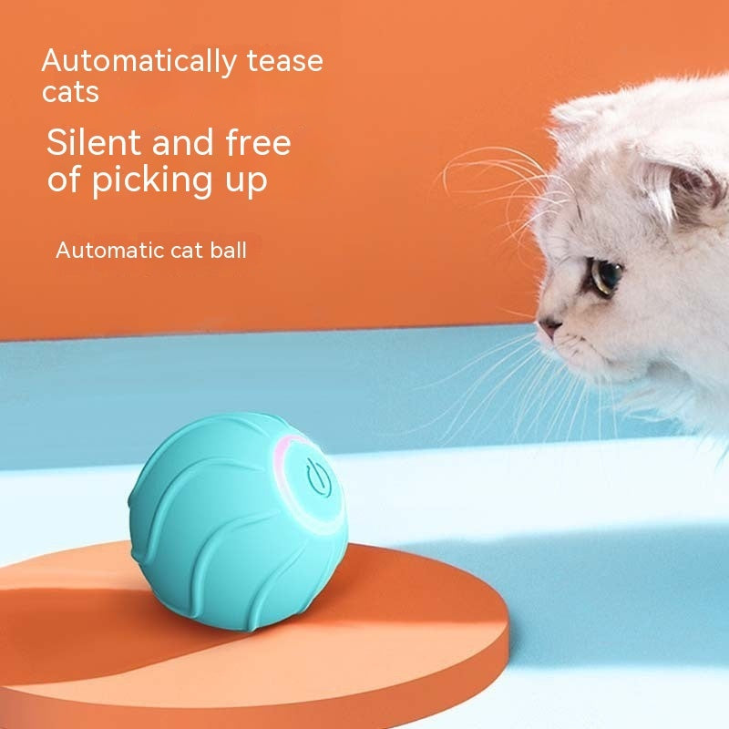 Smart Cat Toys Rolling Ball Pet Cat Owner Interactive Pets Toys Automatic Bouncing Ball USB Self Hi Teasing Kittens Jumping Ball - X2-Shopping