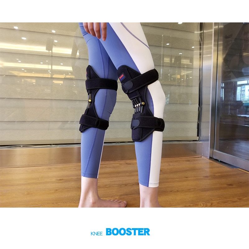 Hochwertige Knieorthese Patella Booster Spring Knieorthese Unterstützung für Bergsteigen Squat Sports Knee Booster