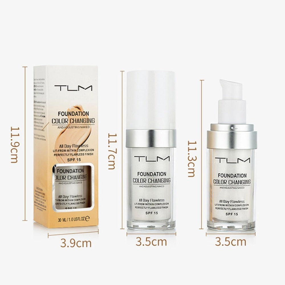Temperatur Liquid Foundation Concealer Tragbare natürliche Farbe Make-up Foundation BB Concealer