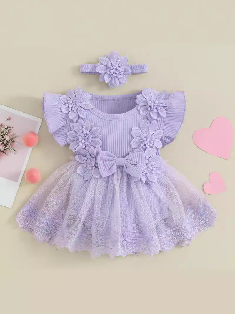 Baby Kurzarm-Strampelkleid