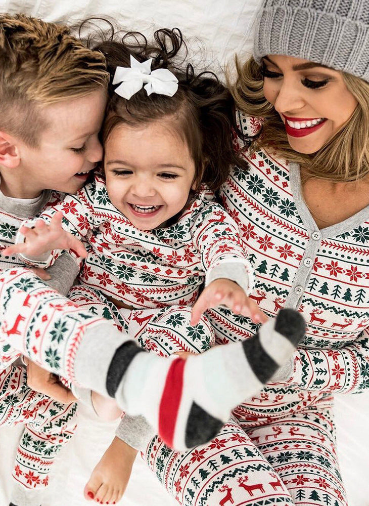 Christmas Pajamas Family Matching New Year Father Mother Kids Baby Look Clothes Set Dad Mom And Daughter Son Pyjamas Outfit - X2-Shopping