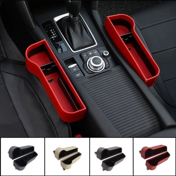 PU-Auto-Organizer, Aufbewahrungsbox für die Sitzlücke, Seitenschlitz für den Autositz, für Geldbörse, Telefon, Münzen, Zigaretten, Schlüssel, Karten, Autozubehör