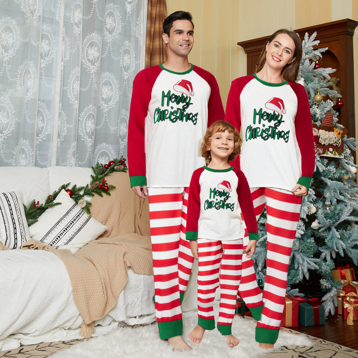Clothes For The Whole Family A Family Of Four Stripes Christmas Suit - X2-Shopping