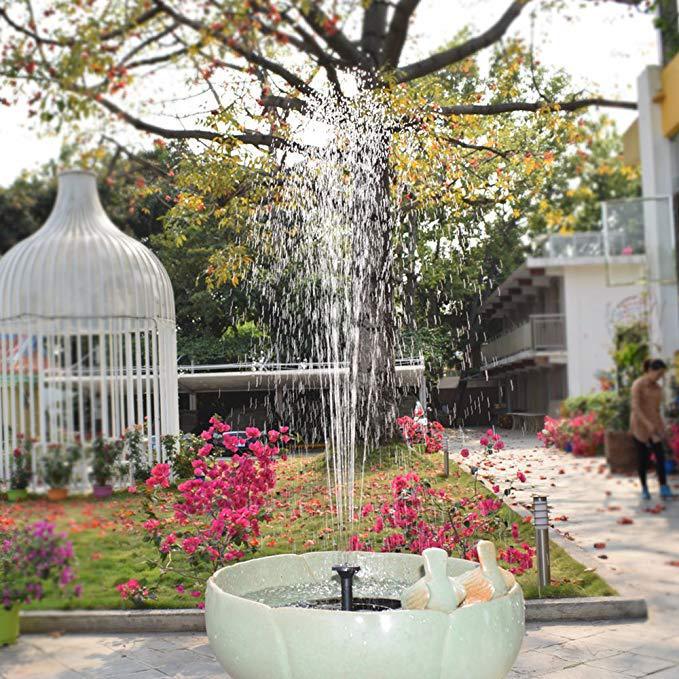 Solarbrunnen für den Außenbereich, Garten, klassisch, rund