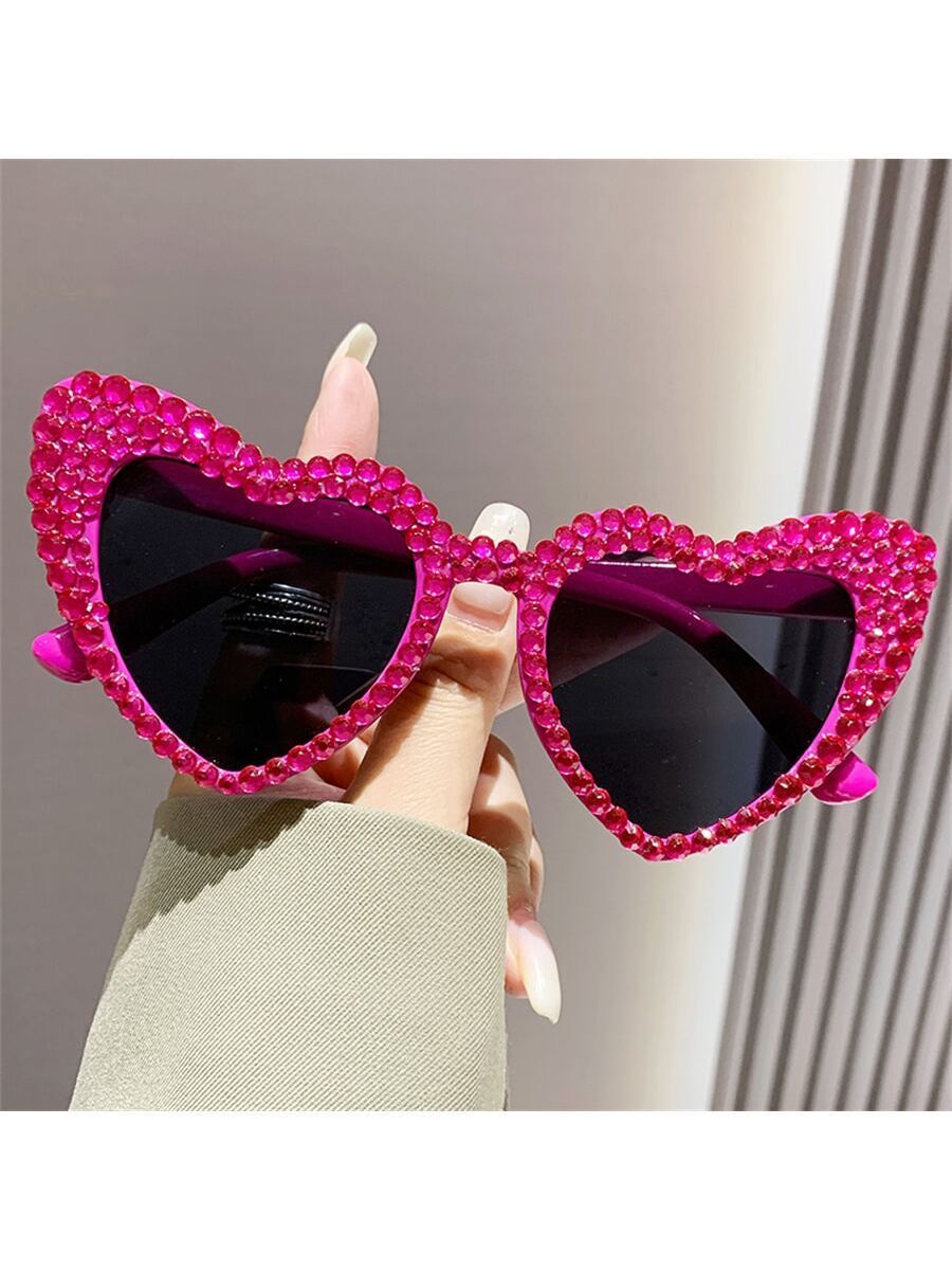Female Cute Cat Eye Heart-shaped Sun Glasses - X2-Shopping