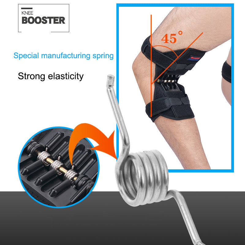 Hochwertige Knieorthese Patella Booster Spring Knieorthese Unterstützung für Bergsteigen Squat Sports Knee Booster