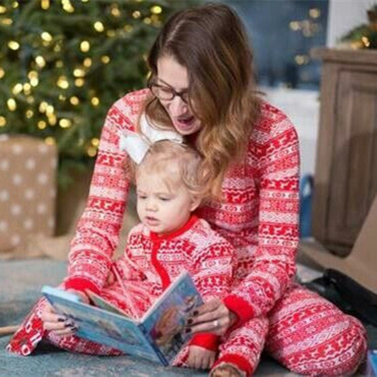 Christmas Parent-child Printed Loungewear Pajamas Set - X2-Shopping