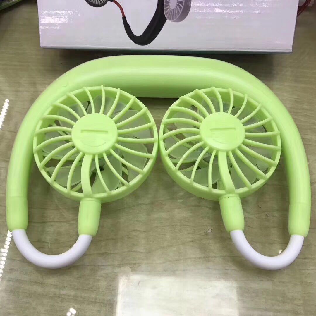 Aufladen tragbarer Lazy Fan Student Desktop Fan Hängender Halsventilator