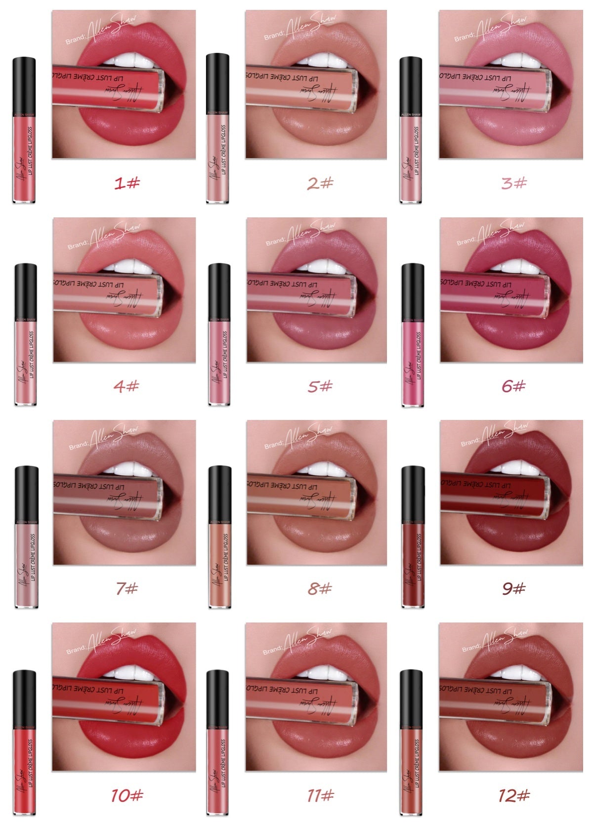 Seidige Creme Textur Lipgloss Aliexpress Shopee Cross-Border Exklusive Lip Glaze Lipgloss Lippenstift