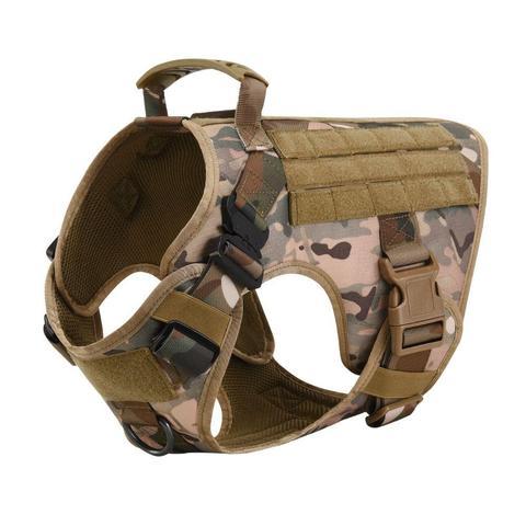 Military Tactical Dog Harness German Shepherd Adjustable Pet Dog Back - X2-Shopping