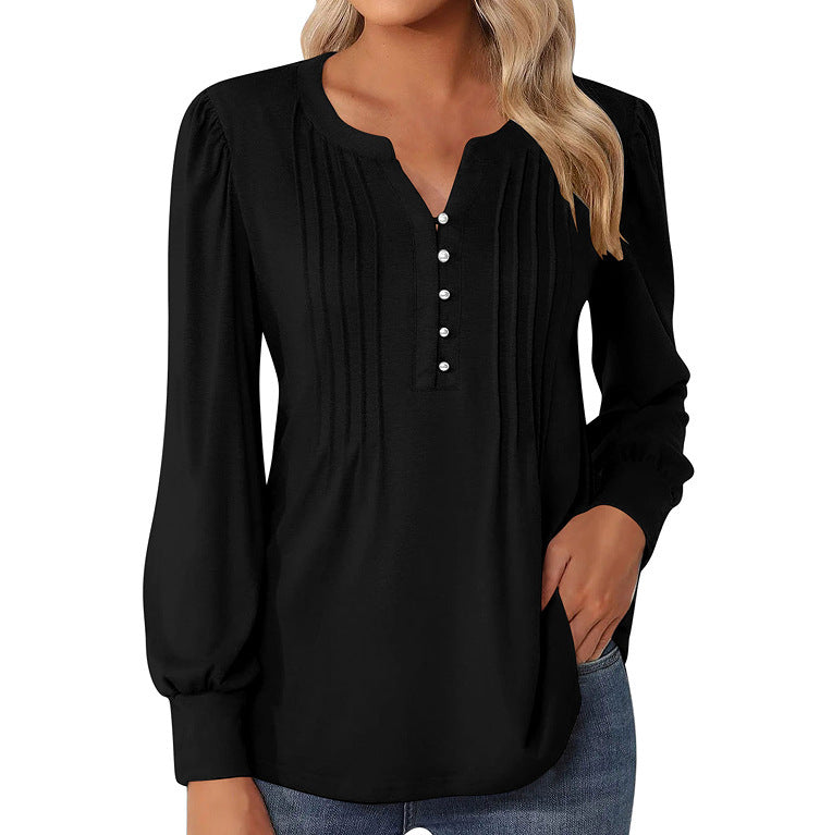 Elegant Loose Women's Top Pleating - X2-Shopping