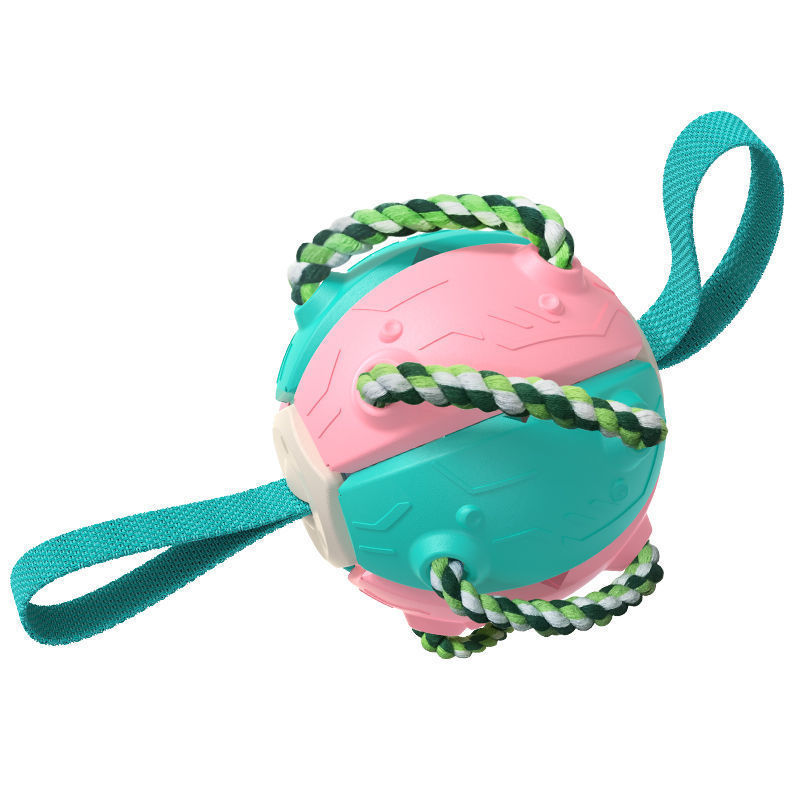 Interactive Dog Football Soccer Ball With Tabs Inflated Training Toy Outdoor Border Collie Balls Pet Products - X2-Shopping