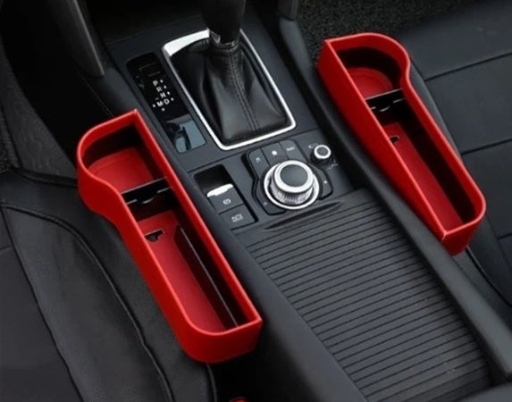 PU-Auto-Organizer, Aufbewahrungsbox für die Sitzlücke, Seitenschlitz für den Autositz, für Geldbörse, Telefon, Münzen, Zigaretten, Schlüssel, Karten, Autozubehör