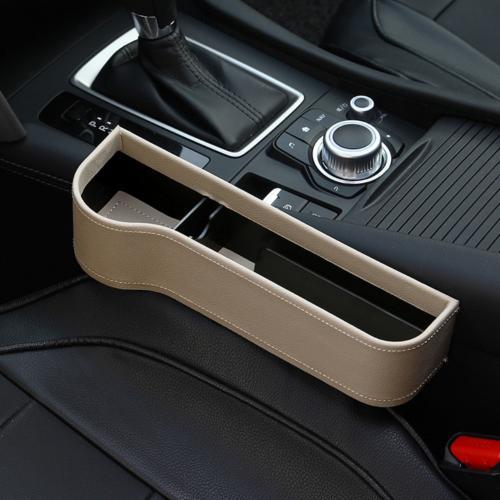 PU-Auto-Organizer, Aufbewahrungsbox für die Sitzlücke, Seitenschlitz für den Autositz, für Geldbörse, Telefon, Münzen, Zigaretten, Schlüssel, Karten, Autozubehör