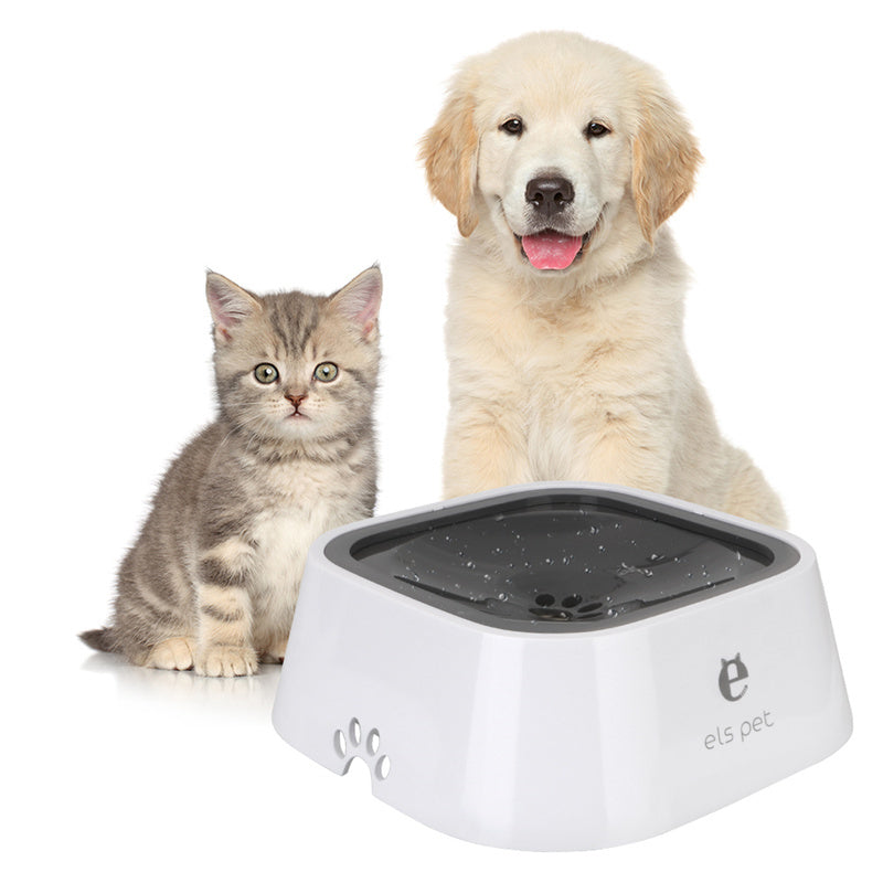 1.5L Cat Dog Water Bowl Carried Floating Bowl Anti-Overflow Slow Water Feeder Dispenser Pet Fountain ABS&PP Dog Supplies - X2-Shopping