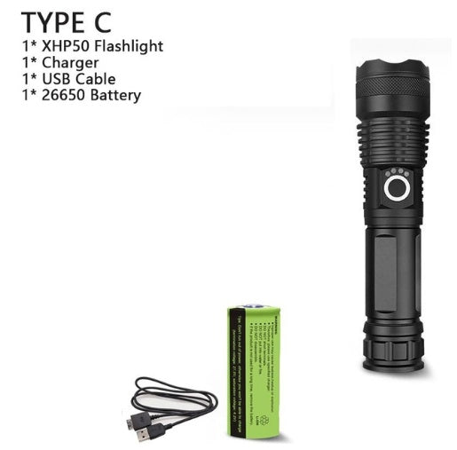 XHP70.2 Leistungsstarke USB-LED-Taschenlampe