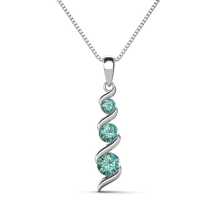 Diamond Stud All-match S925 Silver Earrings Necklace Suit