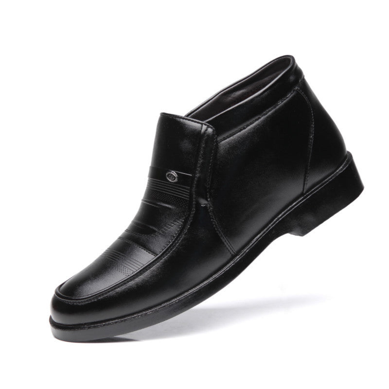 Men's Warm And Velvet Thickened High-top Casual Non-slip Thick-soled Cotton Shoes
