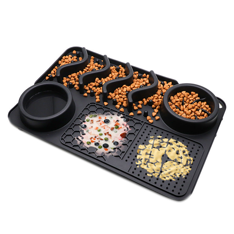 Dog Silicone Licking Pad Pet Licking Mat Silicone Smelling Mat Multifunctional Food Bowl Pets Supplies - X2-Shopping