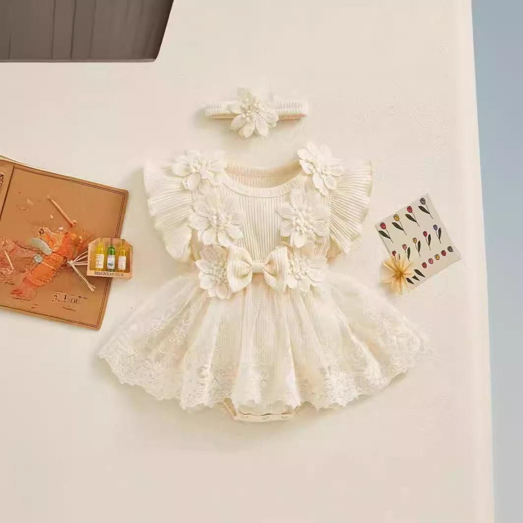 Baby Kurzarm-Strampelkleid