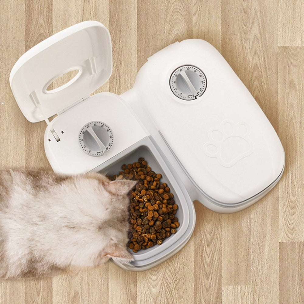 Automatic Pet Feeder Smart Food Dispenser For Cats Dogs Timer Stainless Steel Bowl Auto Dog Cat Pet Feeding Pets Supplies - X2-Shopping
