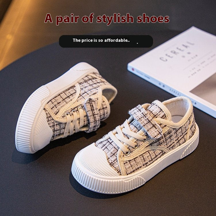 Children's Canvas Soft Bottom Casual Sports Skate Shoes