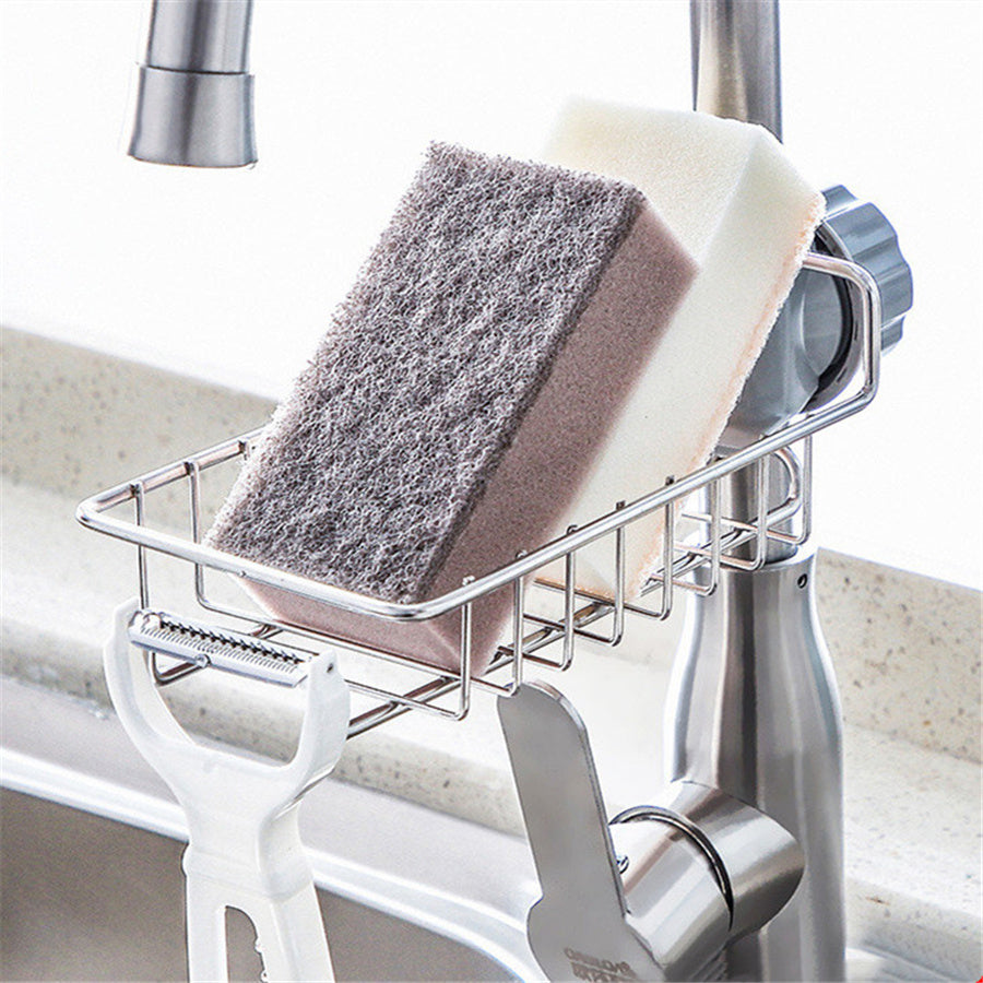 Einstellbare Waschbecken Abfluss Rack Schwamm Lagerung Wasserhahn Halter Seife Abtropffläche Regal Korb Organizer Küche Bad Zubehör